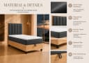 Best for Home Boxspringbett Trinity K-10 mit Bettkasten & Topper grau Bild 5