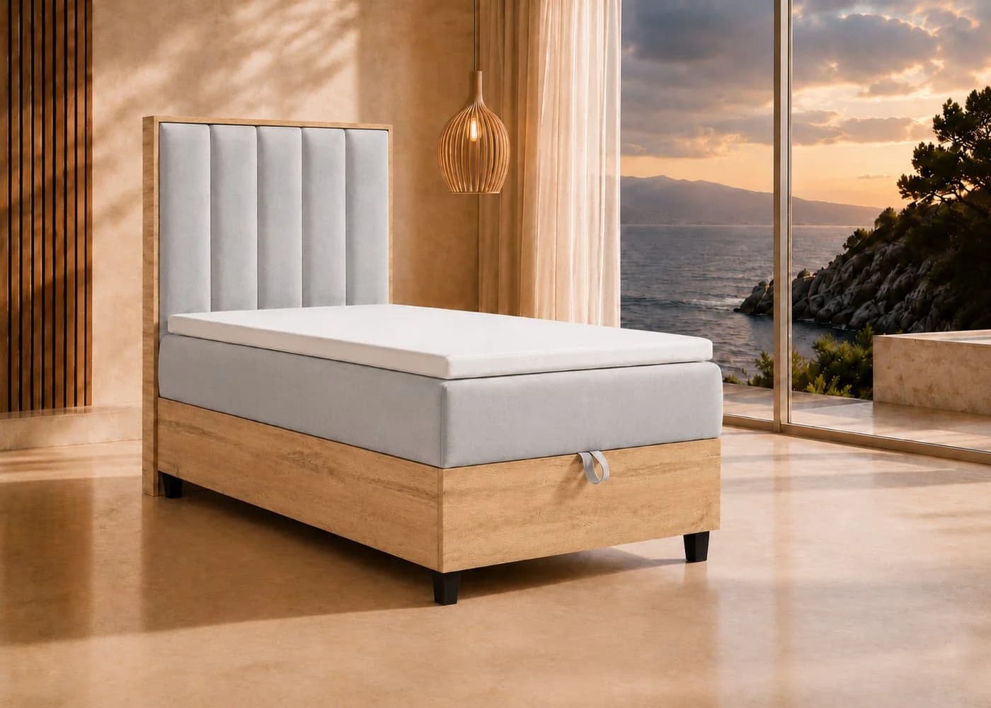 Best for Home Boxspringbett Trinity K-10 mit Bettkasten und Topper Grau - Bild 2