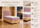 Best for Home Boxspringbett Trinity K-10 mit Bettkasten & Topper Rosa Bild 5