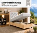 Best for Home Boxspringbett Trinity K-14 Single Grau mit Bettkasten & Topper Bild 1