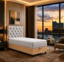 Best for Home Boxspringbett Trinity K-14 Single Grau mit Bettkasten & Topper Bild 2