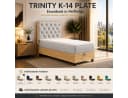 Best for Home Boxspringbett Trinity K-14 Single Grau mit Bettkasten & Topper Bild 3