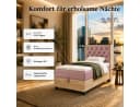 Best for Home Boxspringbett Trinity K-14 Single Rosa mit Bettkasten & Topper Bild 5