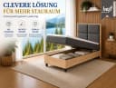 Best for Home Boxspringbett Trinity K-2 Plate mit Bettkasten & Topper grau Bild 1