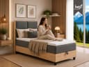 Best for Home Boxspringbett Trinity K-2 Plate mit Bettkasten & Topper grau Bild 3