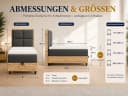Best for Home Boxspringbett Trinity K-2 Plate mit Bettkasten & Topper grau Bild 5