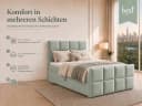 Best for Home Boxspringbett Trinity K-1 LUX Mintgrün mit Stauraum Bild 4