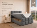 Best for Home Boxspringbett Trinity K-1 LUX Grau mit Stauraum & Topper Bild 5