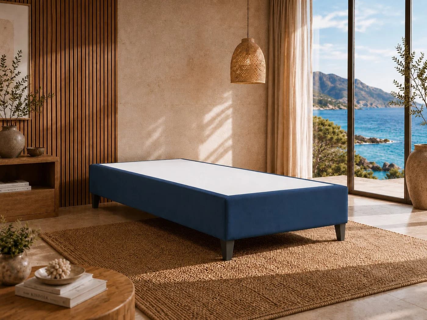 Best for Home Boxspringbettgestell Trinity Massivholz blau - Bild 2