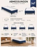 Best for Home Boxspringbettgestell Trinity Massivholz blau Bild 5