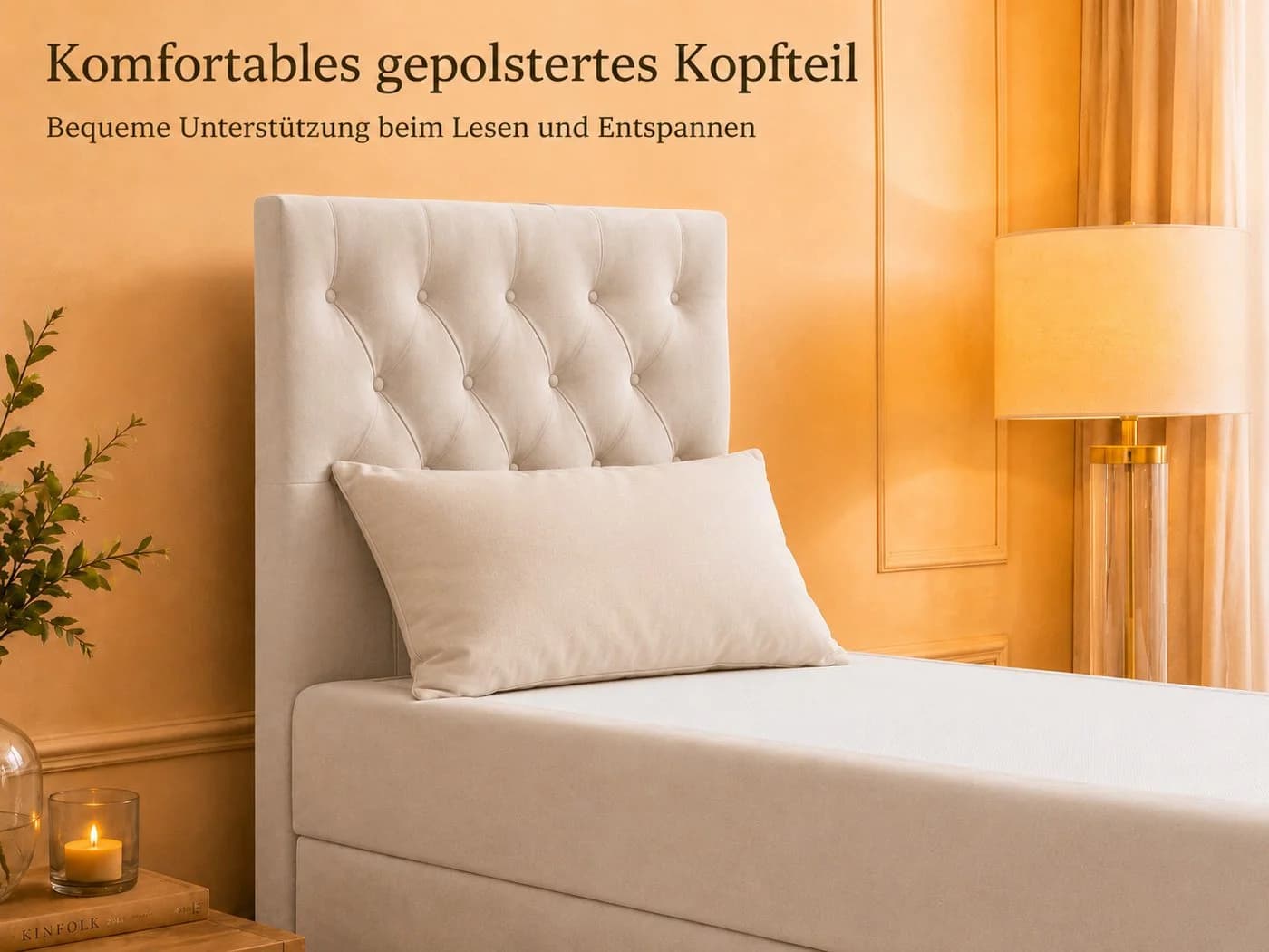 Best for Home Boxspringbett Trinity K-14 mit Bettkasten & gepolstertem Kopfteil - Bild 4