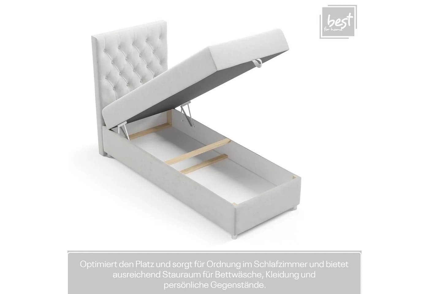 Best for Home Boxspringbett Trinity K-14 mit Bettkasten & gepolstertem Kopfteil - Bild 5