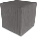 Best for Home Sitzwürfel Pouf Hocker Samt Anthrazit Bild 2