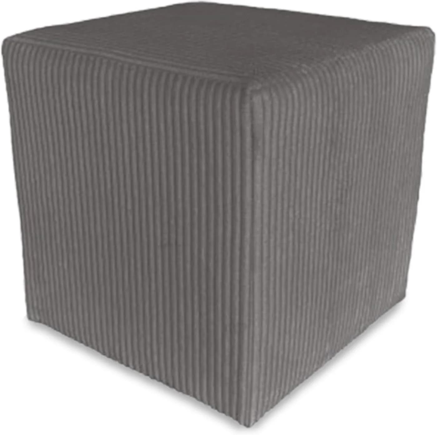 Best for Home Sitzwürfel Pouf Hocker Samt Anthrazit - Bild 2
