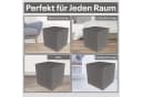 Best for Home Sitzwürfel Pouf Hocker Samt Anthrazit Bild 5