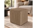 Best for Home Sitzwürfel Pouf Hocker Samt Braun Bild 2