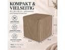 Best for Home Sitzwürfel Pouf Hocker Samt Braun Bild 3