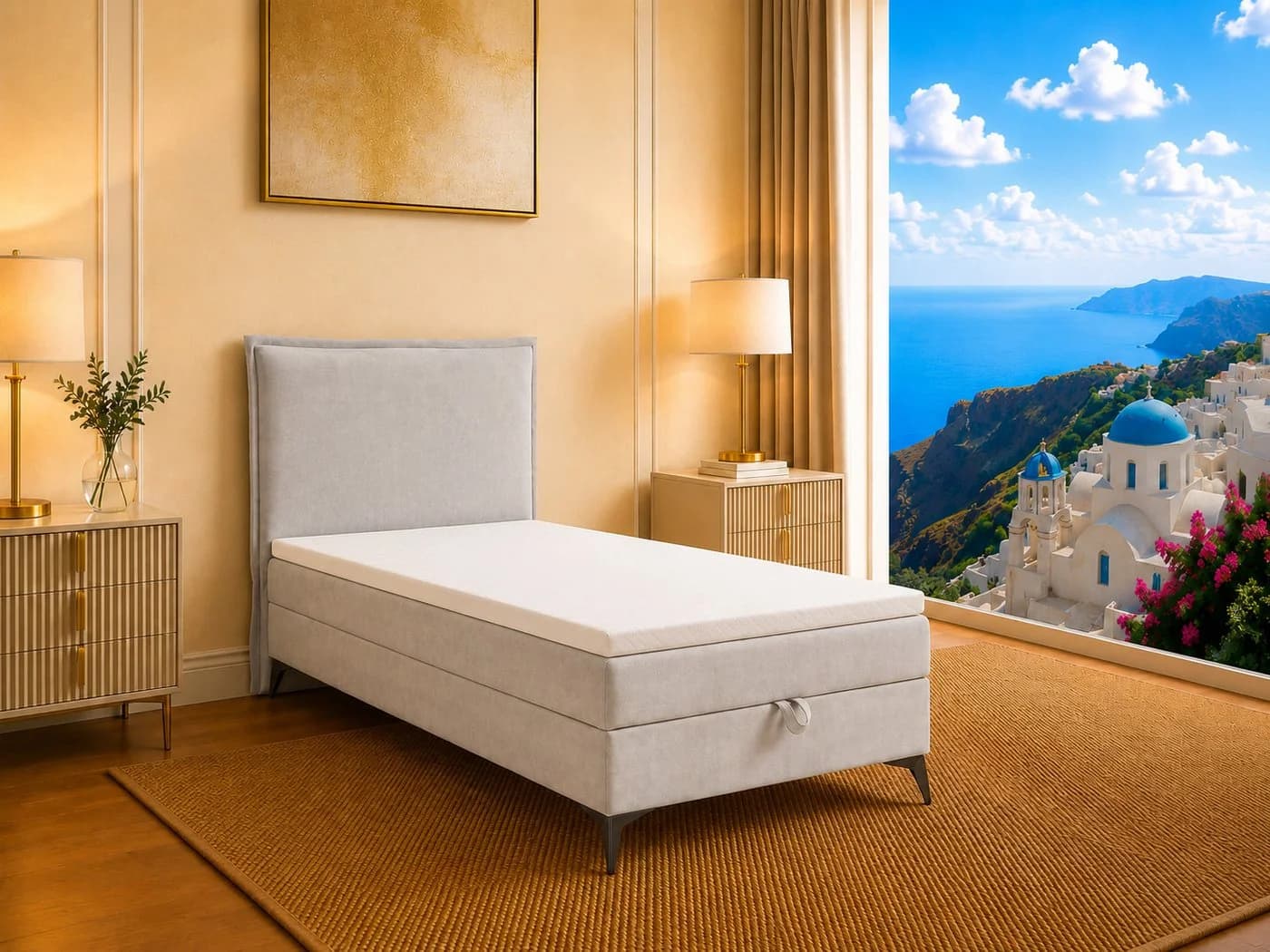 Best for Home Boxspringbett K16 SLIM mit Bettkasten & Bonellfederkernmatratze - Bild 2