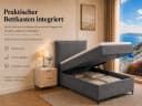 Best for Home Boxspringbett K16 Single SLIM mit Bettkasten & Matratze H3 Bild 5