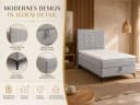Best for Home Boxspringbett K15 Single SLIM mit Bettkasten & Topper Bild 5