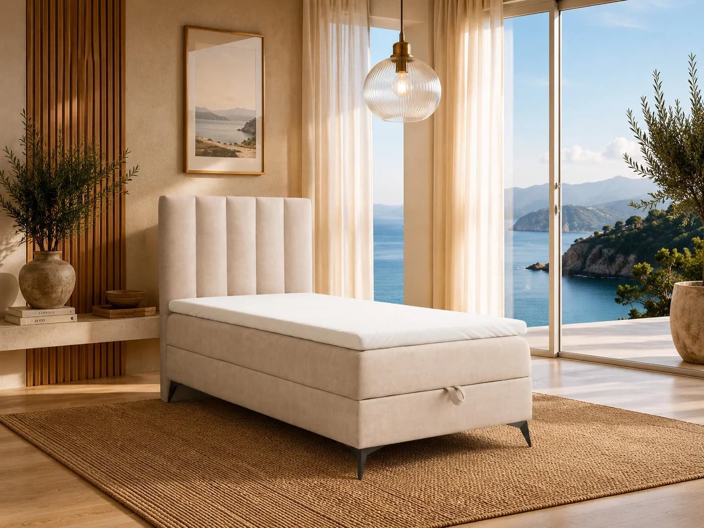Best for Home Boxspringbett K10 Single SLIM mit Bettkasten & Matratze - Bild 2