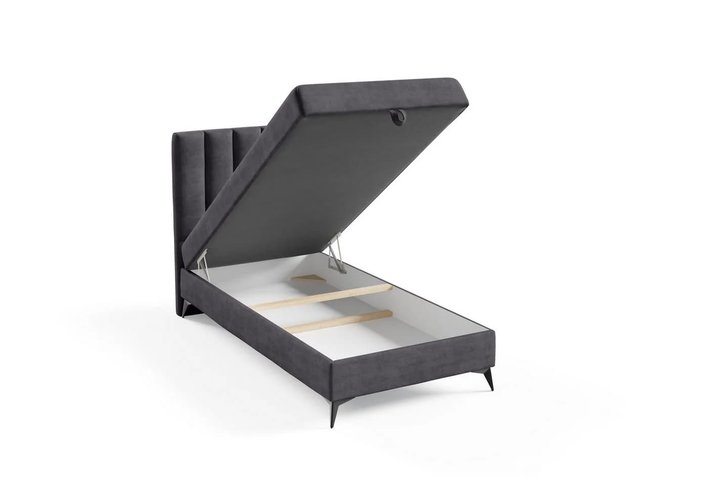 Best for Home Boxspringbett K10 Single SLIM mit Bettkasten & Topper H3 - Bild 5
