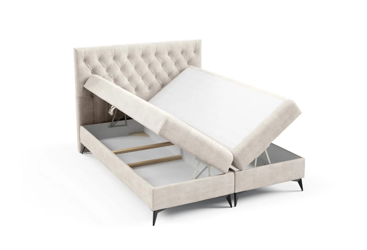 Best for Home Boxspringbett K18 SLIM mit Bettkasten und Bonellmatratze - Bild 4