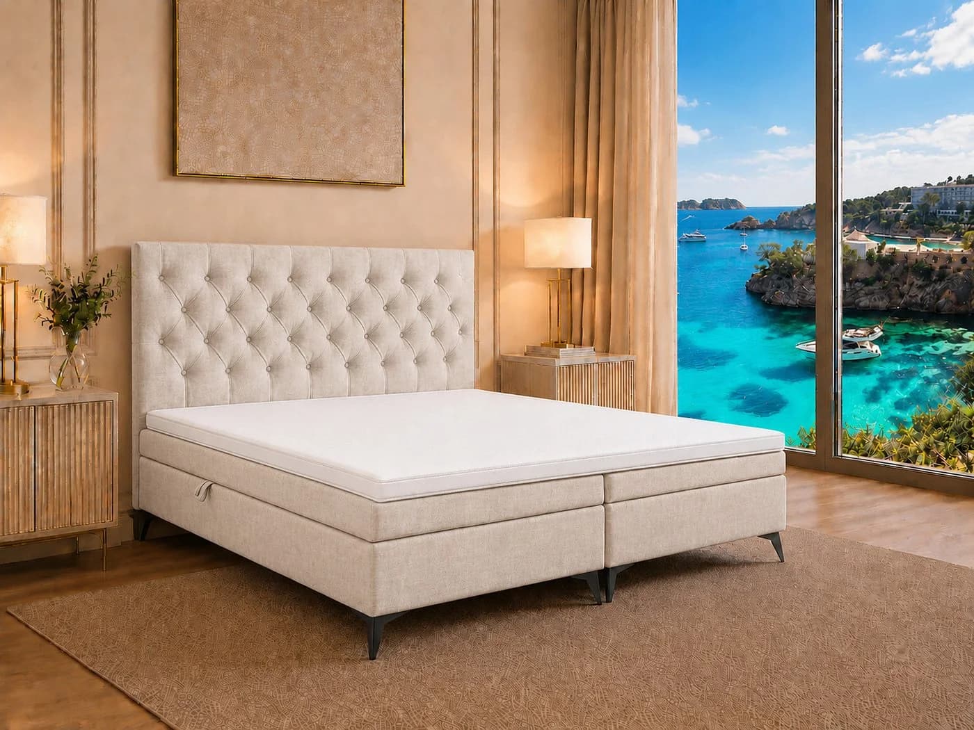 Best for Home Boxspringbett K18 SLIM mit Bettkasten & Topper - Bild 2
