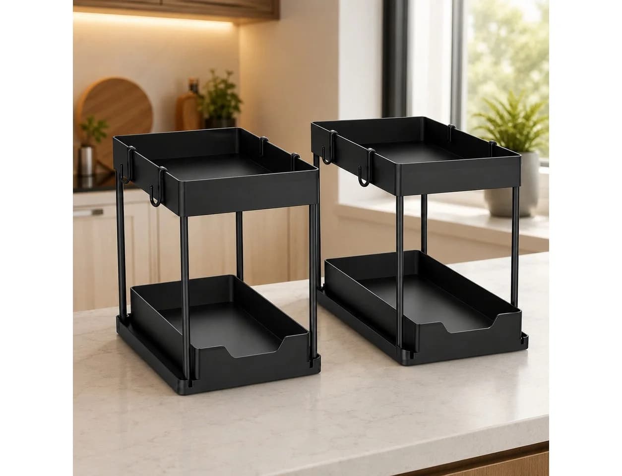 Best for Home Küchenorganizer-Set Schwarz 2-teilig - Bild 2