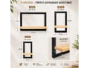 Best for Home Wandregal 3er-Set Modern Braun/Schwarz Holz Bild 3