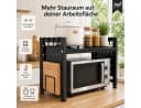 Best for Home Mikrowellenregal Schwarz 2-stufig ausziehbar Bild 1