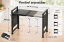 Best for Home Mikrowellenregal Schwarz 2-stufig ausziehbar Bild 3
