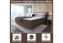 Best for Home Boxbett Neo Sawana Bonellfederkernmatratze mit Topper Braun Bild 1