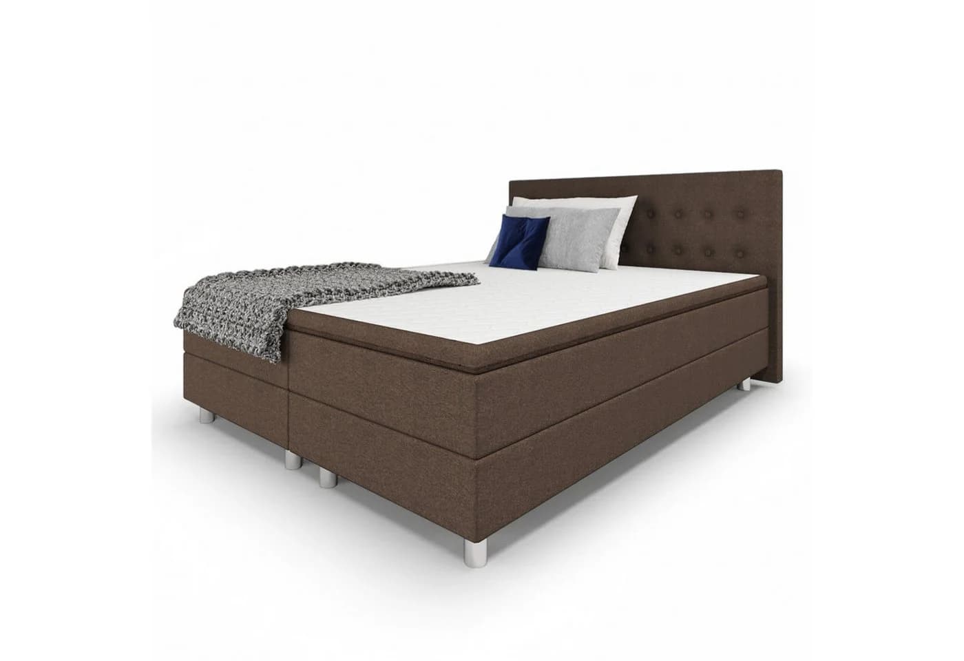 Best for Home Boxbett Neo Sawana Bonellfederkernmatratze mit Topper Braun - Bild 2