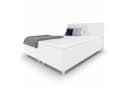 Best for Home Boxspringbett Weiß mit gepolstertem Kopfteil & Bonnell-Matratze Bild 2