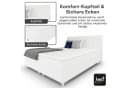 Best for Home Boxspringbett Weiß mit gepolstertem Kopfteil & Bonnell-Matratze Bild 3