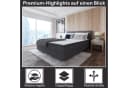 Best for Home Boxspringbett mit Bonnell-Matratze & Topper Grau Bild 1