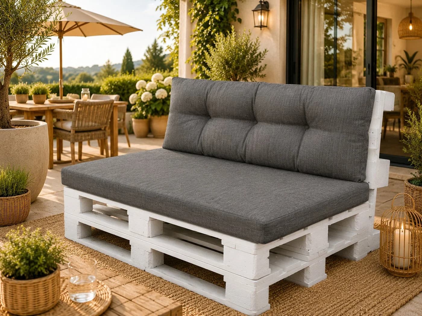 Best for Garden Palettenkissen Beige Polycotton - Bild 2