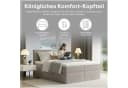 Best for Home Boxspringbett mit Bonellfederkern, Topper & Stauraum silber Bild 4
