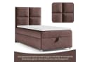 Best for Home Boxspringbett K2 SINGLE mit Bettkasten, Bonellmatratze & Topper Bild 3
