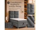 Best for Home Boxspringbett Trinity K-2 mit Bettkasten & Topper grau Bild 4