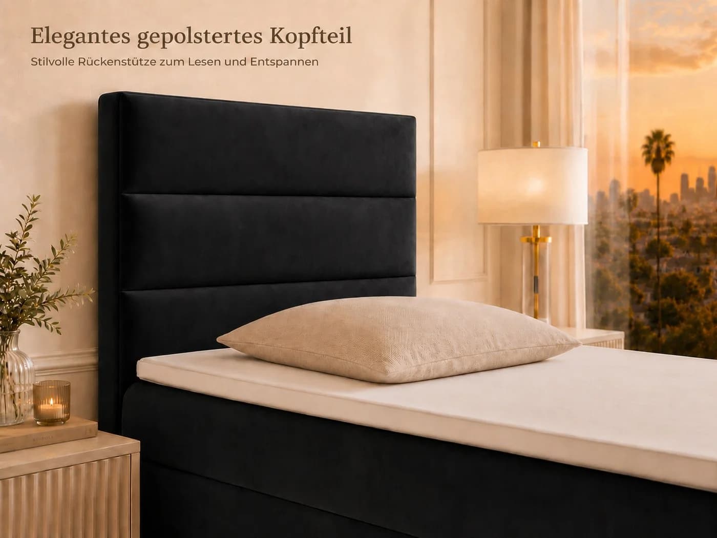 Best for Home Boxspringbett Trinity K-4 Single mit Bettkasten & Topper - Bild 4