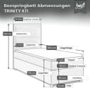 Best for Home Boxspringbett K-11 SINGLE mit Bettkasten Grau Bild 1