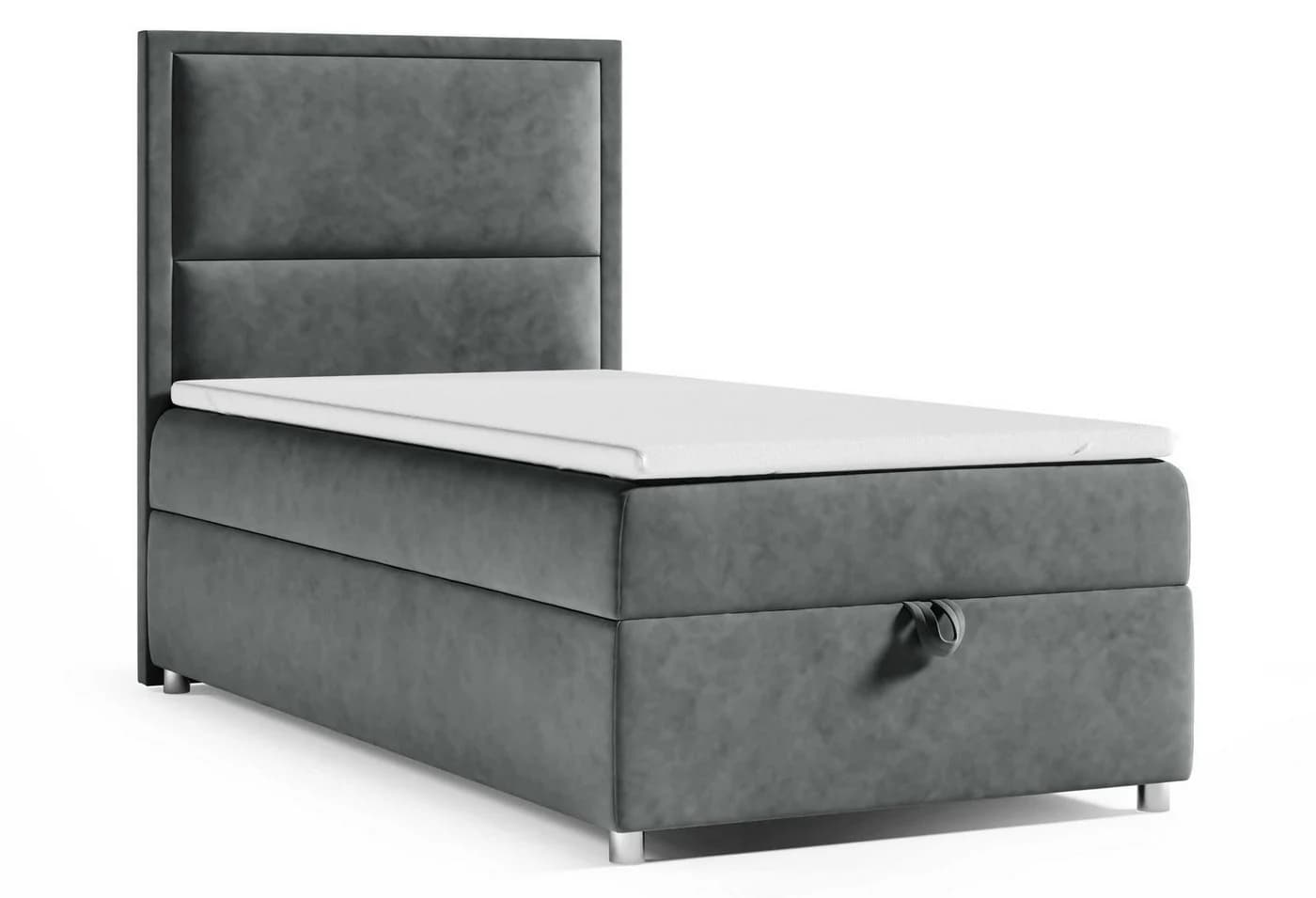 Best for Home Boxspringbett K-11 SINGLE mit Bettkasten Grau - Bild 2