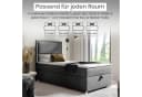 Best for Home Boxspringbett K-11 SINGLE mit Bettkasten Grau Bild 4