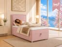 Best for Home Boxspringbett K-11 SINGLE Rosa mit Bettkasten Bild 1
