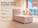 Best for Home Boxspringbett K-11 SINGLE Rosa mit Bettkasten Bild 3