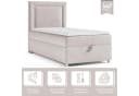 Best for Home Boxspringbett Trinity K-3 SINGLE mit Bettkasten & Topper H3 Creme Bild 3