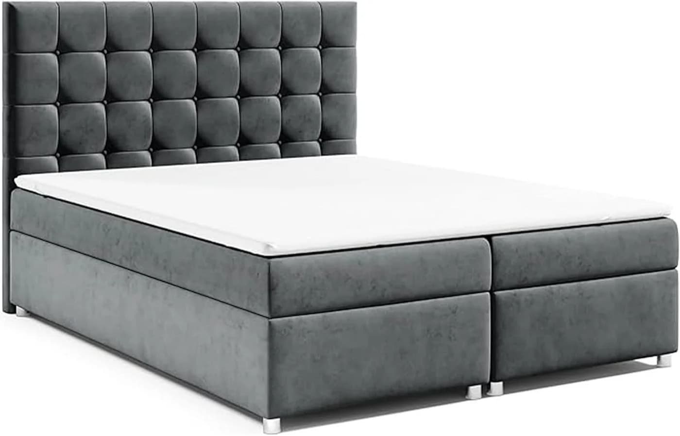 Best for Home Boxspringbett Trinity K-9 mit Bettkasten & Topper grau - Bild 2