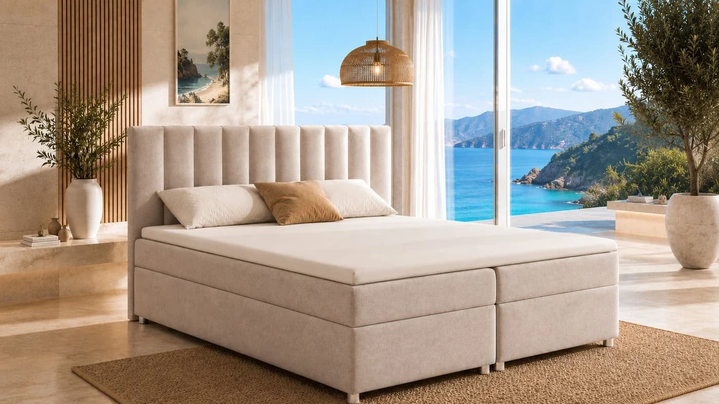 Best for Home Boxspringbett Trinity K-10 mit Bettkästen & Topper Beige - Bild 2